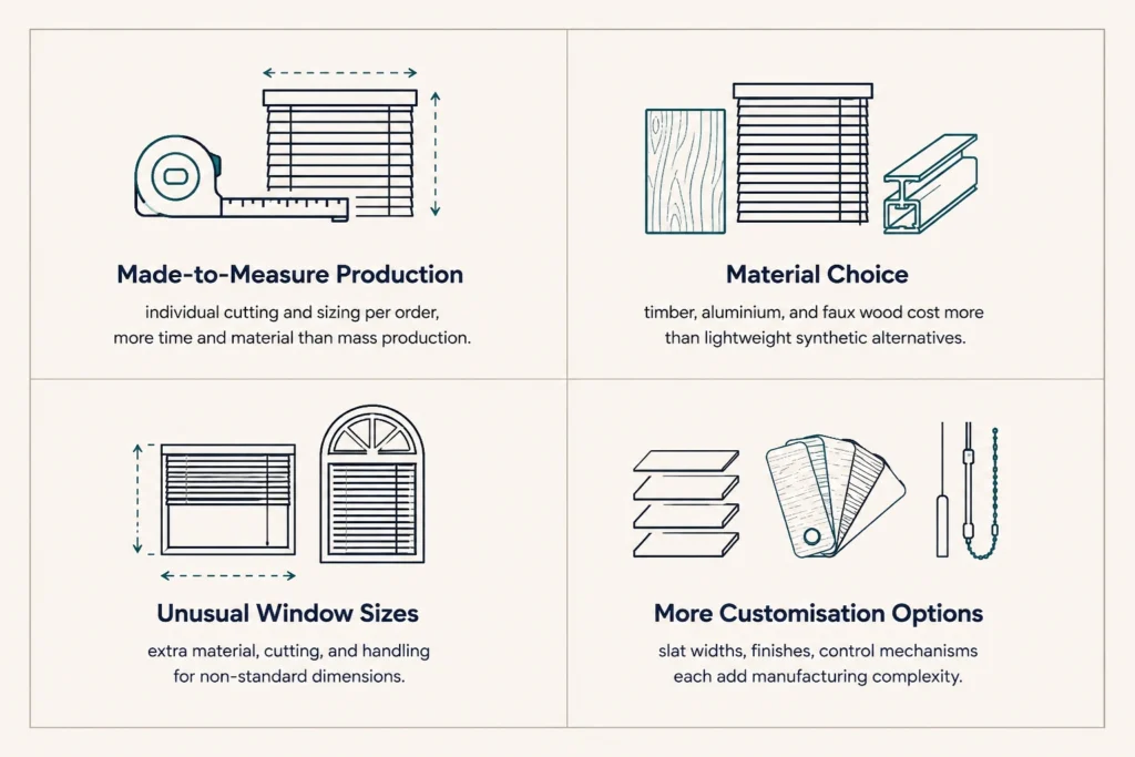 Why Custom Venetian Blinds Cost More Than Standard Options