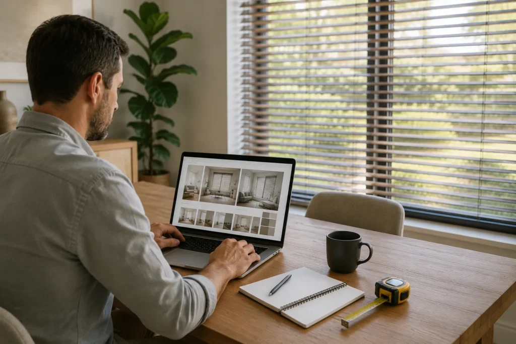 Buying blinds online from home